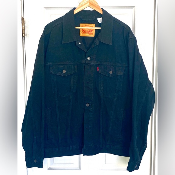 Levi's Men's Black Denim Jacket XXL- New - Picture 1 of 3